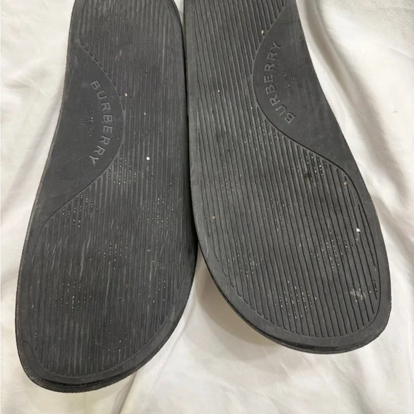 Burberry Black Rubber Slides Size 46 (US 12/13) Logo Designer Sandals - Picture 8 of 11